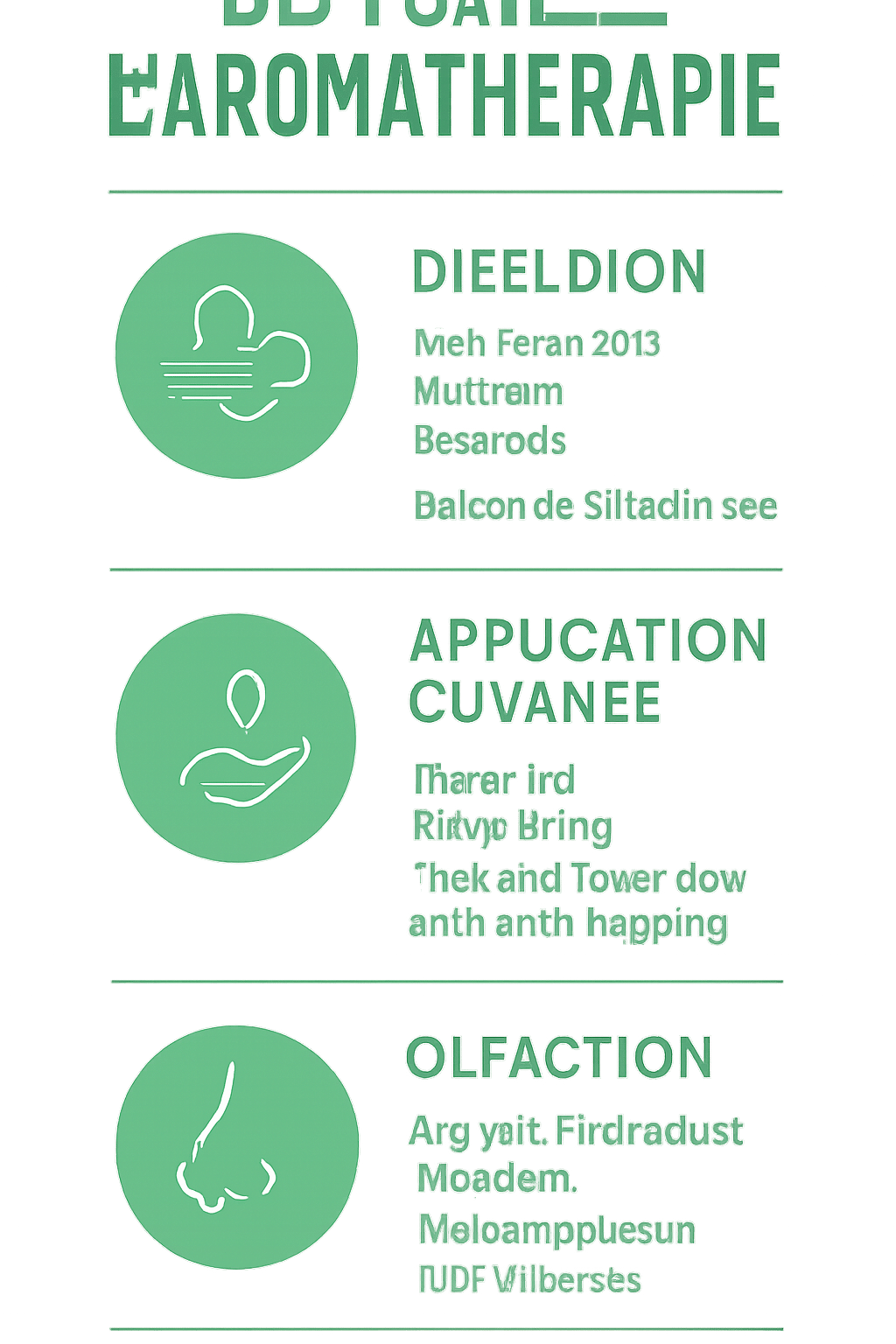Infographie les 3 voies de l aromathérapie diffusion cutanée olfaction