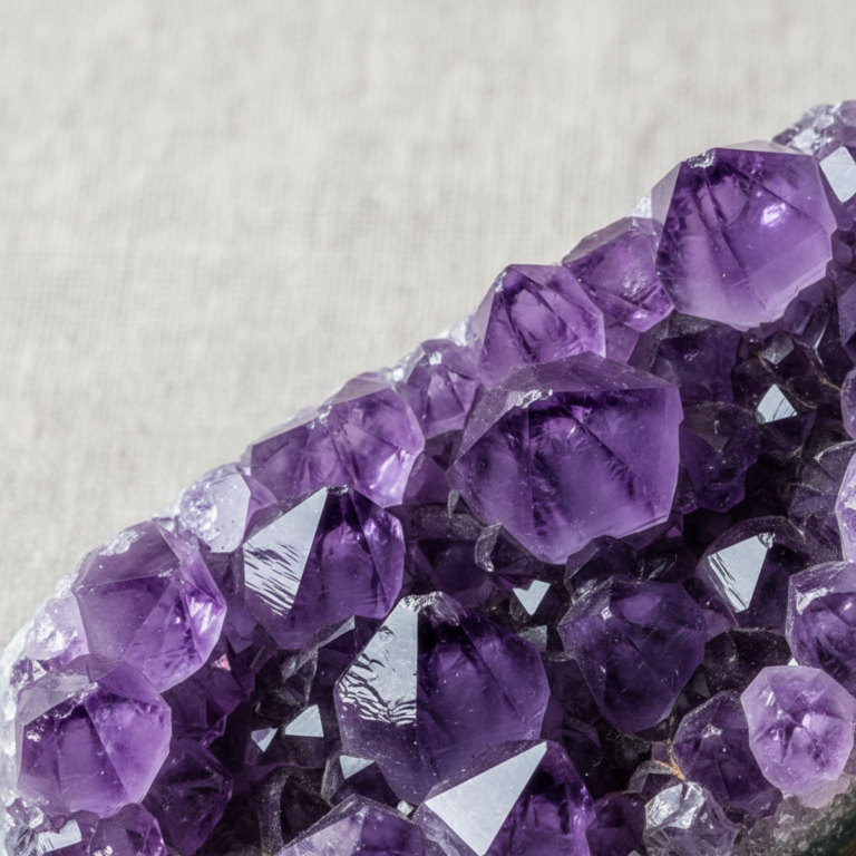 Améthyste brute violette en géode, pierre aux vertus apaisantes en lithothérapie